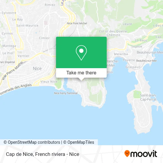 Cap de Nice map