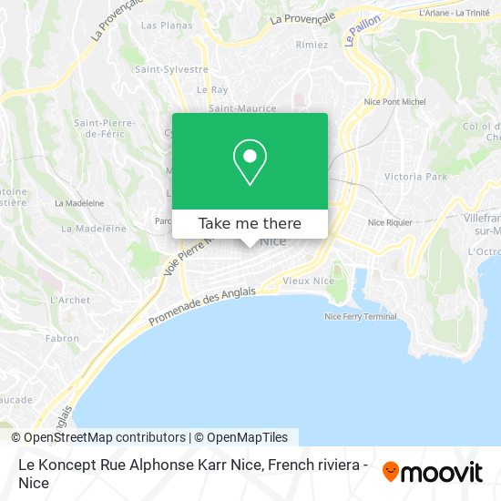 Le Koncept Rue Alphonse Karr Nice map