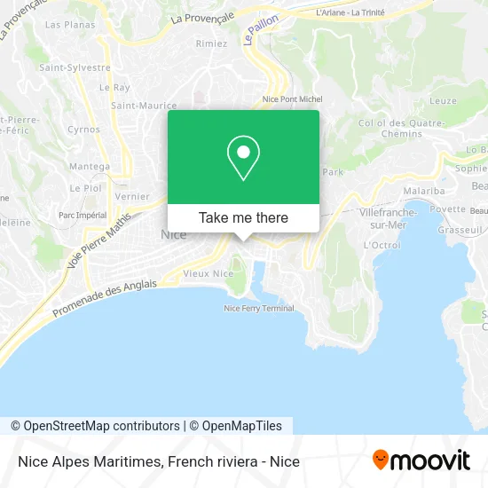 Nice Alpes Maritimes map