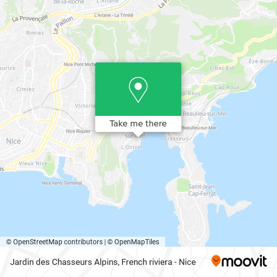 Mapa Jardin des Chasseurs Alpins