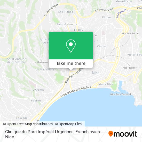 Clinique du Parc Impérial-Urgences map