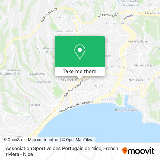 Mapa Association Sportive des Portugais de Nice