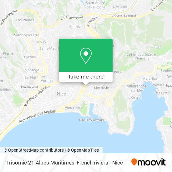 Trisomie 21 Alpes Maritimes map