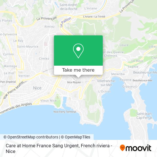 Care at Home France Sang Urgent map