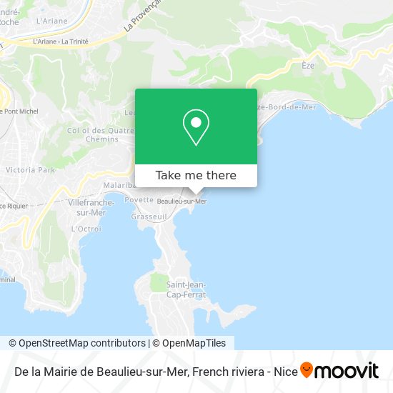 De la Mairie de Beaulieu-sur-Mer map