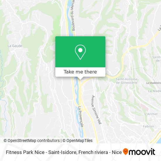 Fitness Park Nice - Saint-Isidore map