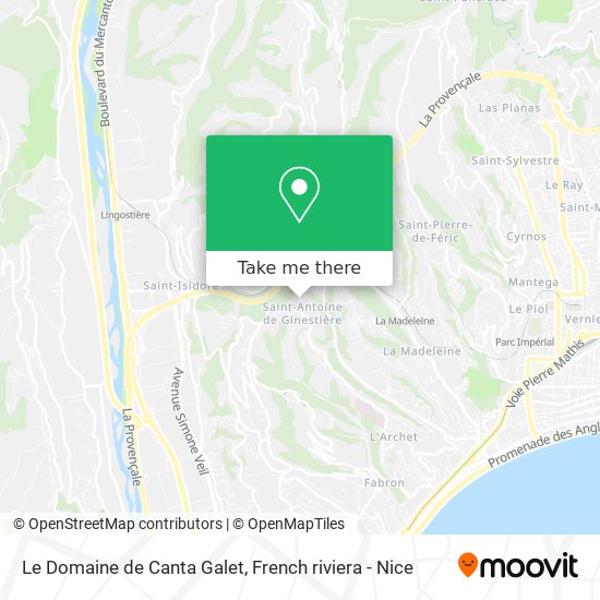 Mapa Le Domaine de Canta Galet