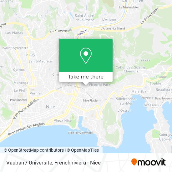 Vauban / Université map