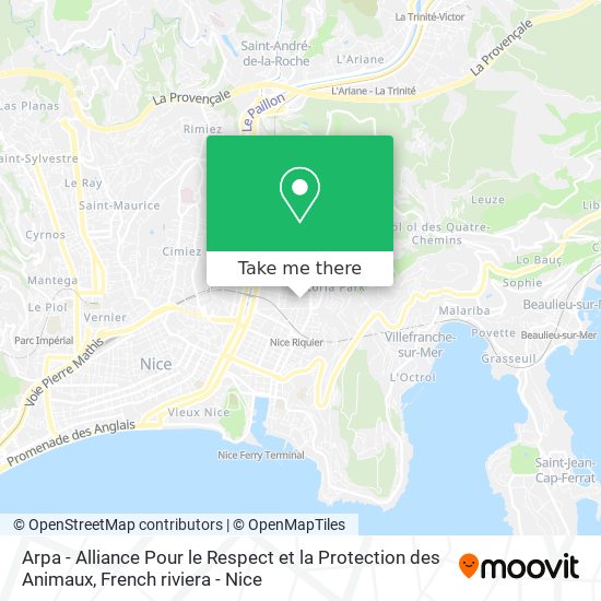 Mapa Arpa - Alliance Pour le Respect et la Protection des Animaux
