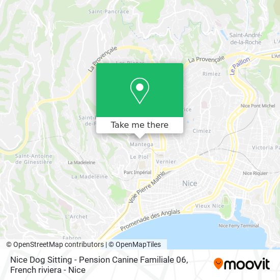 Nice Dog Sitting - Pension Canine Familiale 06 map