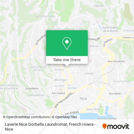 Mapa Laverie Nice Gorbella Laundromat