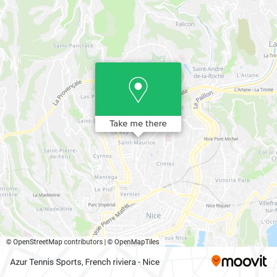 Azur Tennis Sports map