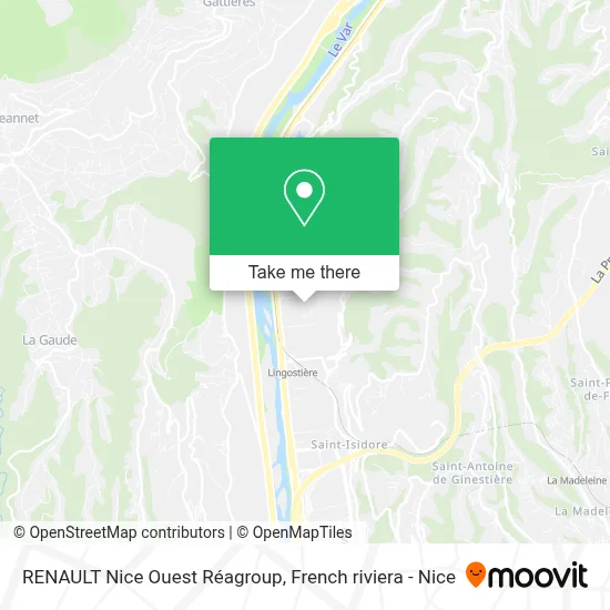 RENAULT Nice Ouest Réagroup map