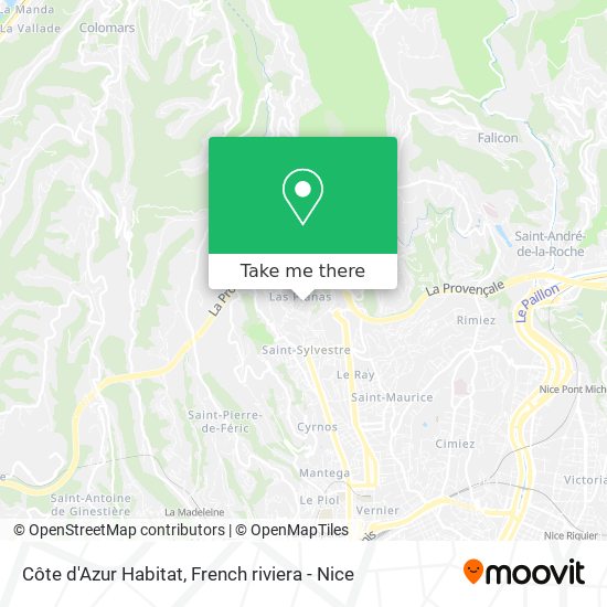 Côte d'Azur Habitat map