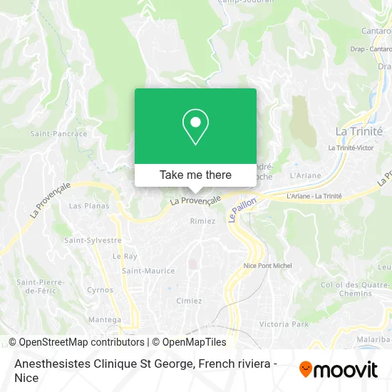 Anesthesistes Clinique St George map