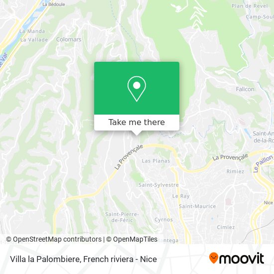 Villa la Palombiere map