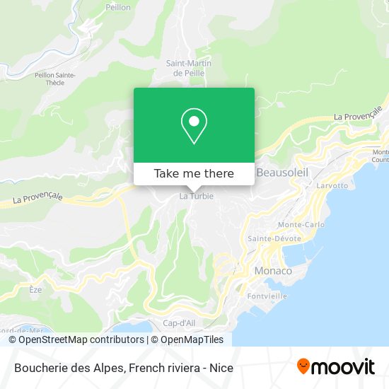 Mapa Boucherie des Alpes