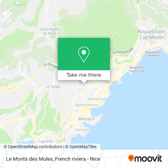 Le Monts des Mules map