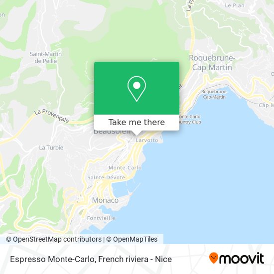Mapa Espresso Monte-Carlo