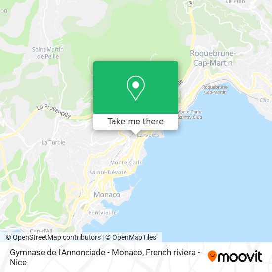 Gymnase de l'Annonciade - Monaco map