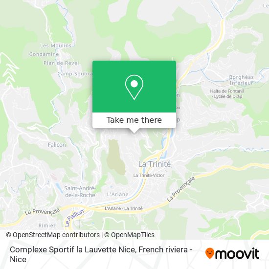 Complexe Sportif la Lauvette Nice map
