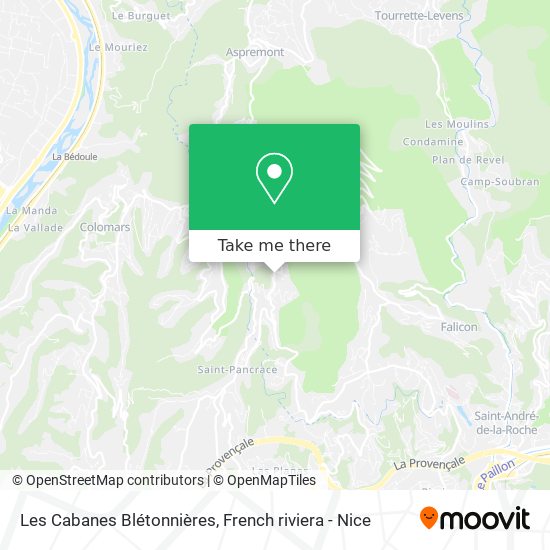 Les Cabanes Blétonnières map