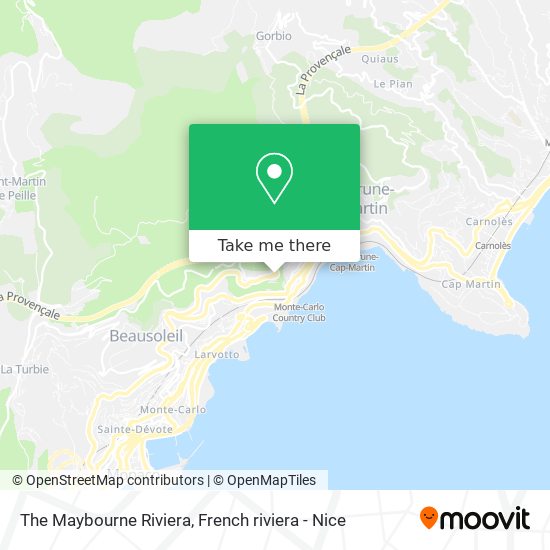 The Maybourne Riviera map