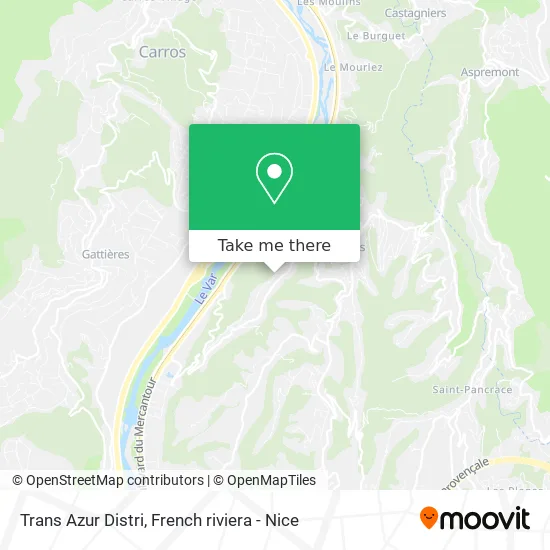 Mapa Trans Azur Distri