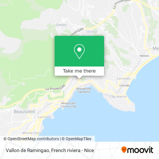 Vallon de Ramingao map