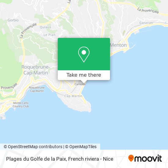 Mapa Plages du Golfe de la Paix