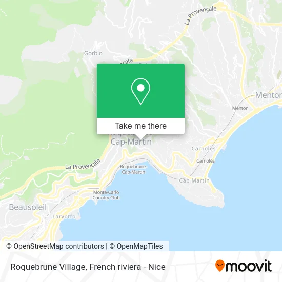 Roquebrune Village map
