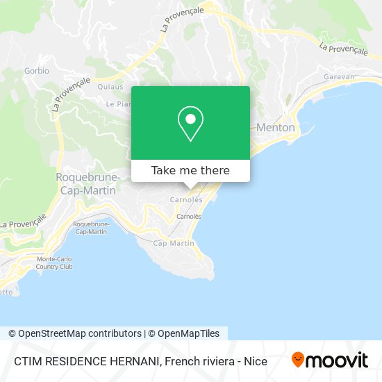 Mapa CTIM RESIDENCE HERNANI