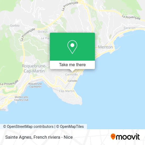 Sainte Agnes map