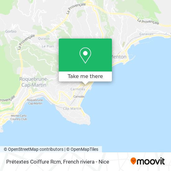 Prétextes Coiffure Rcm map