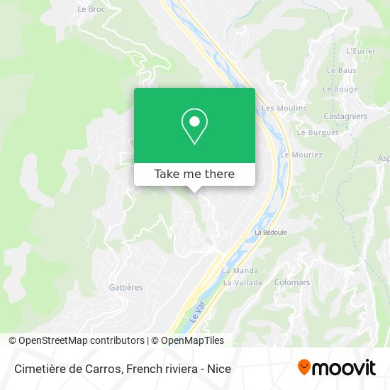 Cimetière de Carros map