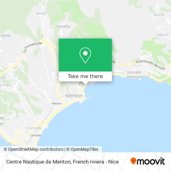 Centre Nautique de Menton map