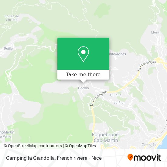 Camping la Giandolla map