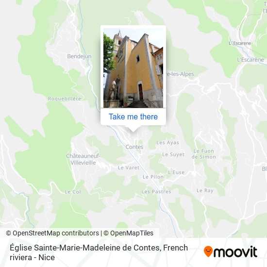 Mapa Église Sainte-Marie-Madeleine de Contes