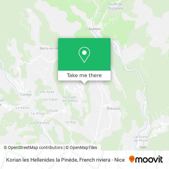 Korian les Hellenides la Pinéde map