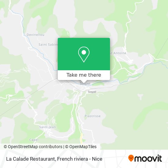 La Calade Restaurant map