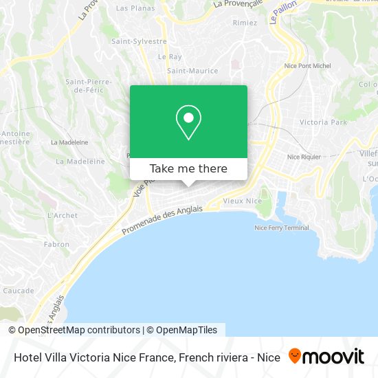 Hotel Villa Victoria Nice France map