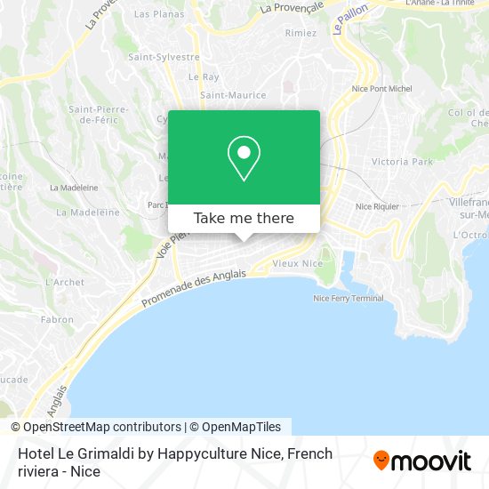 Hotel Le Grimaldi by Happyculture Nice map