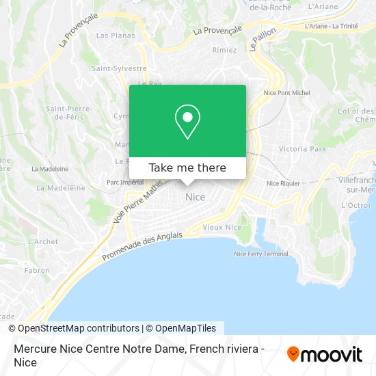 Mercure Nice Centre Notre Dame map