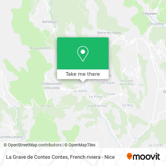 La Grave de Contes Contes map