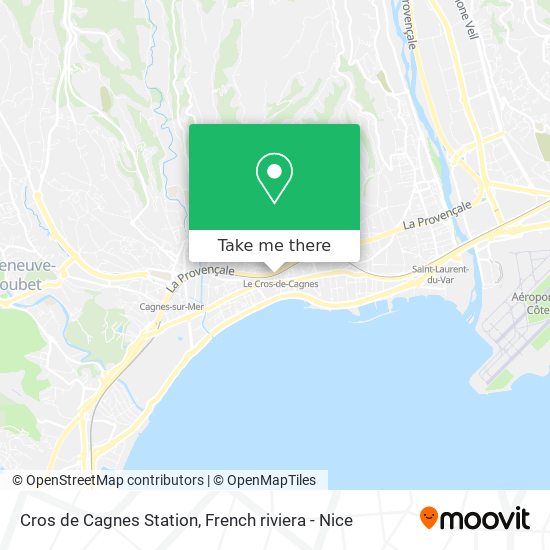 Cros de Cagnes Station map