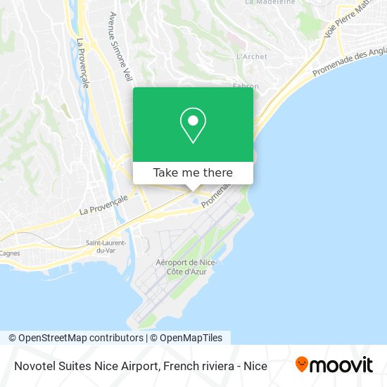 Novotel Suites Nice Airport map