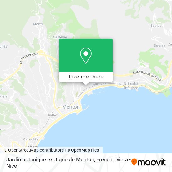 Jardin botanique exotique de Menton map