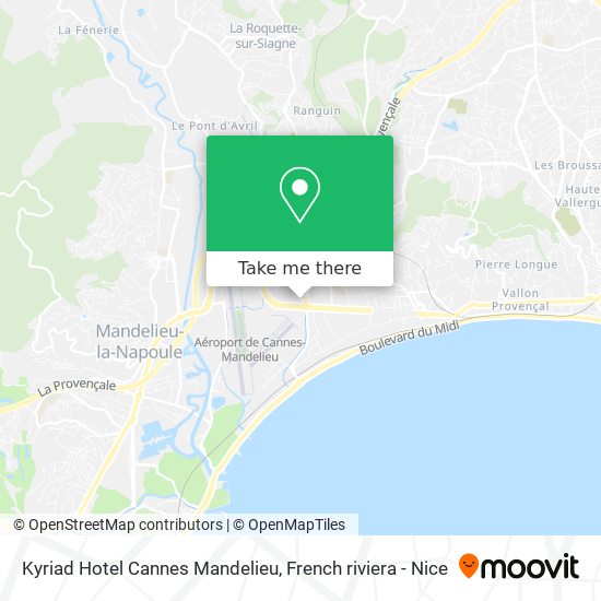 Kyriad Hotel Cannes Mandelieu map