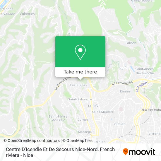 Centre D'Icendie Et De Secours Nice-Nord map