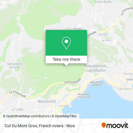 Col Du Mont Gros map